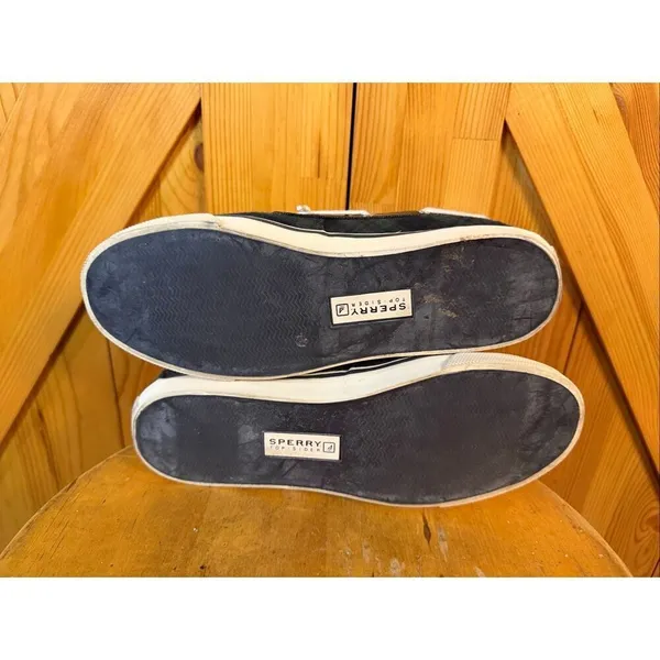 Sperry Top Sider Biscayne Navy/Green Plaid Boat Shoes Size 7.5 - Image 6