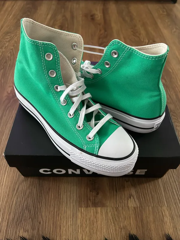 Authentic CONVERSE Chuck Taylor All Star Lift Platform High 'Apex Green’ Platform shoes sneakers women’s new - Image 7