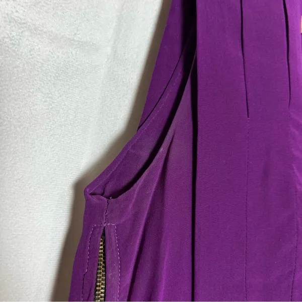 Chloe Purple Zipper Side Sleeveless Blouse‎ - Image 5