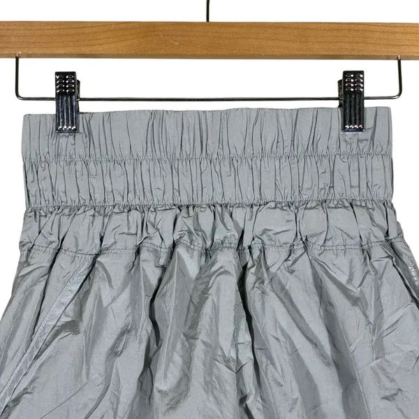 Free People FP Movement Way Home Solid Shorts Grey Athletic Smocked Size S - Image 2