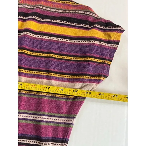 Ralph Lauren Sz M Pullover Striped Cotton Blouse Top Short Sleeves T-Shirt - Image 5