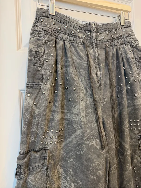 Free People Fly Away Studded Balloon Pants Size 6 - Image 3