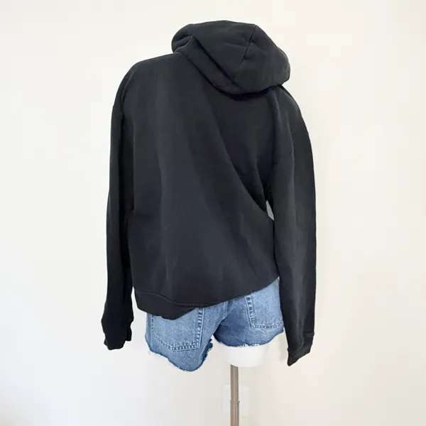 Jordan black hooded sweater fleece inner lining medium normcore - Image 2