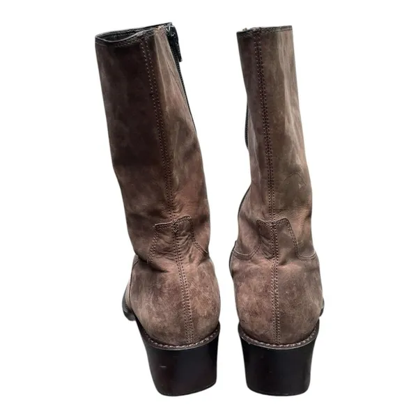 Diba Nubuck Leather Mid Calf Square Toe Western Boots Distressed Boho Festival 9 - Image 16