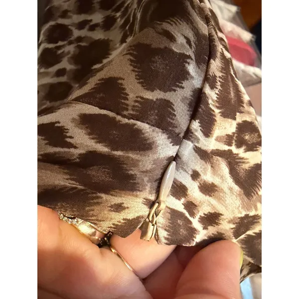 Love 21 Women Brown Leopard Print Maxi Skirt XS High Waist Lined Animal‎ Print - Image 3