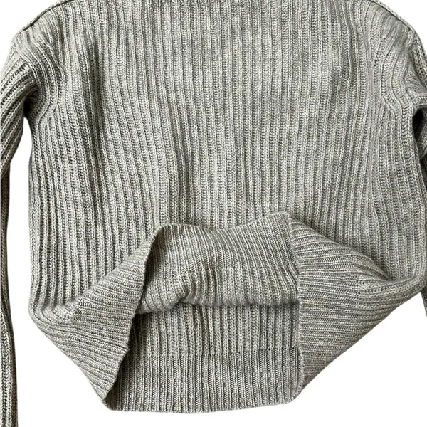 Max Mara Beige Wool Cashmere Ribbed Knit Boat Neck Sweater Quiet Luxury French - Image 8