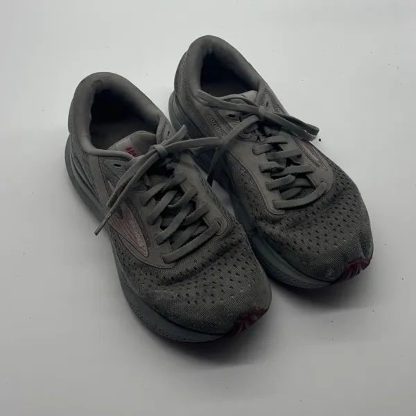 Brooks Adrenaline GTS 24 Grey Rose Gold Running Shoes Wide D Size 7 - Image 2
