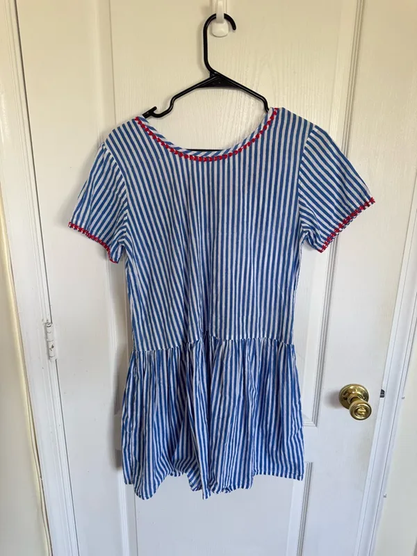 Tuckernuck Pink City Prints Blue Striped Mini Dress - Image 8