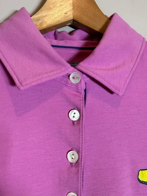 Magnolia Lane Master's Sleeveless Polo Golf Shirt Women's Medium Purple Preppy - Image 7