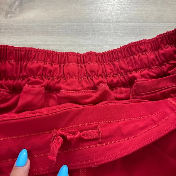 Lululemon Hotty Hot Short Long 4" Dark Red Women Size 8 - Image 4