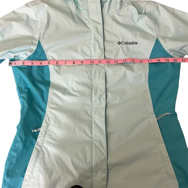 Columbia Women's Blue Waterproof Rain Jacket Size S Casual Long Sleeve - Image 7