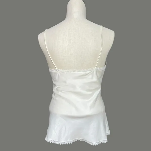 Vintage Camisole Lingerie Tank Top Women‎ Coquette Lace Strap Balletcore 1980s - Image 2
