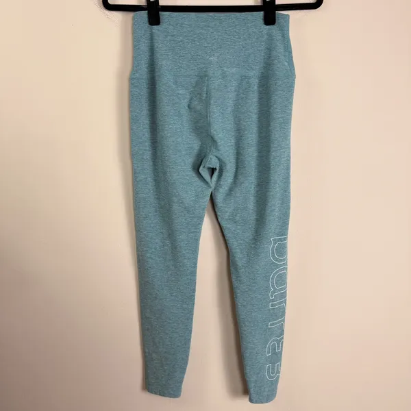 Beyond Yoga x Barre3 Heathered Teal High Waisted Leggings Womens Large USA Made - Image 2