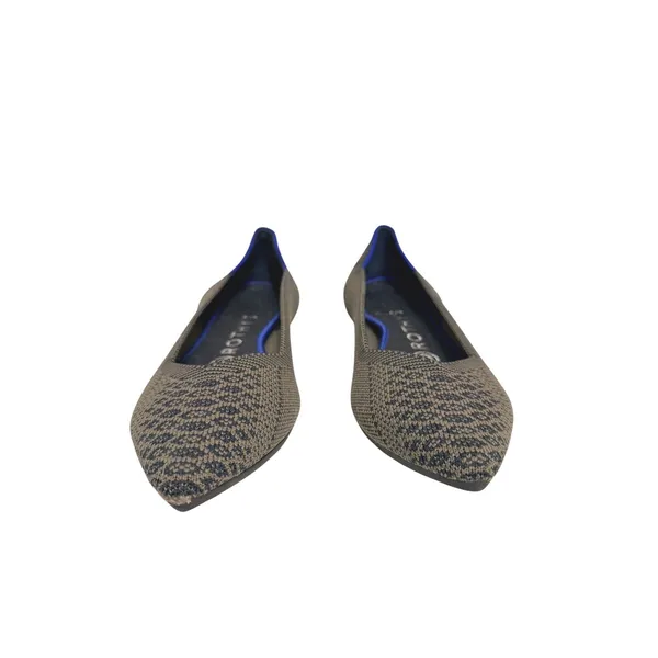 Rothy's The Point‎ flat shoes Walnut Python snake print Toe Knit Size 7.5 W - Image 3
