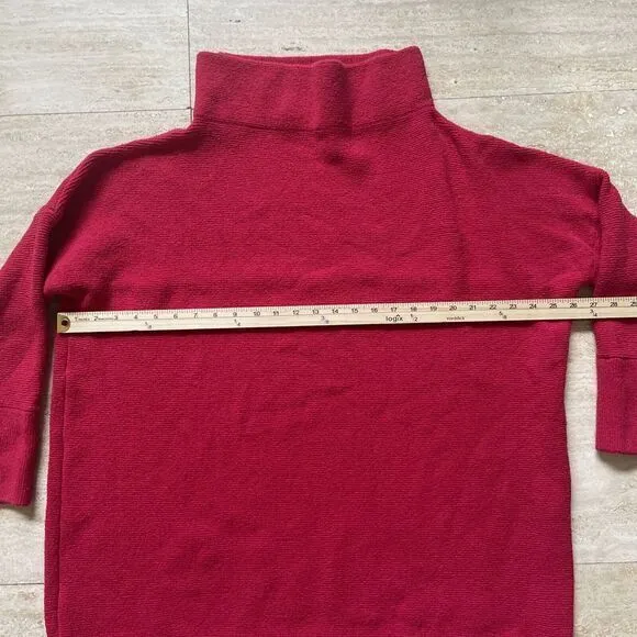 SHOP THE MINT Turtle Neck Red Sweater‎ SIZE L oversized Size L - Image 2