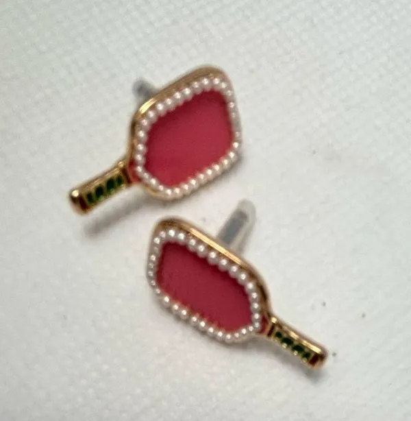 Pickleball | Paddle Stud Earrings, set Pink - Image 3