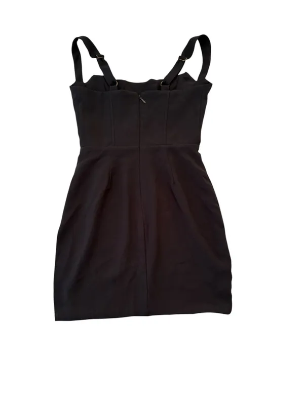 Oh Polly size 4 new corset bodice Black Mini Dress Structured lbd party night - Image 12