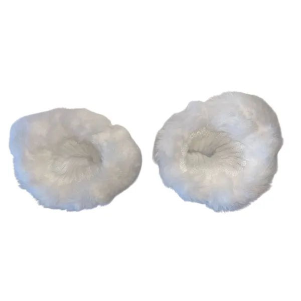 White Faux Fur Boot Cuffs – Warm Plush Ankle Covers for Winter Boots - Image 5