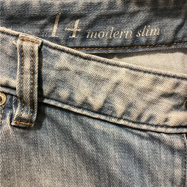 Light Blue Distressed Jeans by Loft size 14 slim - Image 2