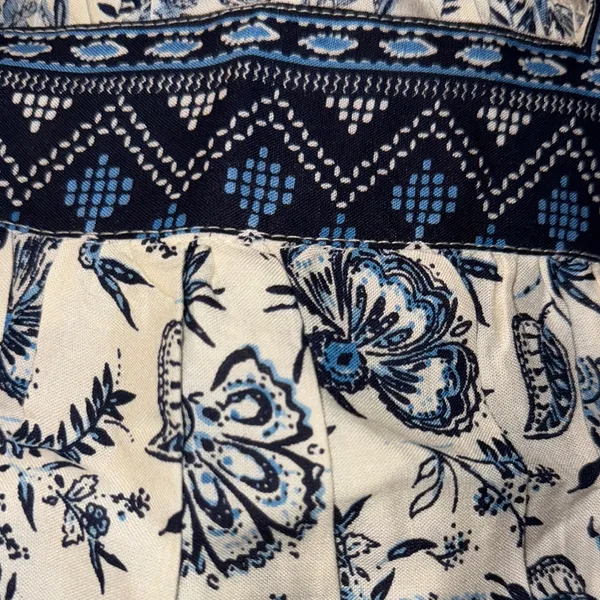 Expressions Blue and Black Flutter Sleeve Sundress‎ Size L - Image 3