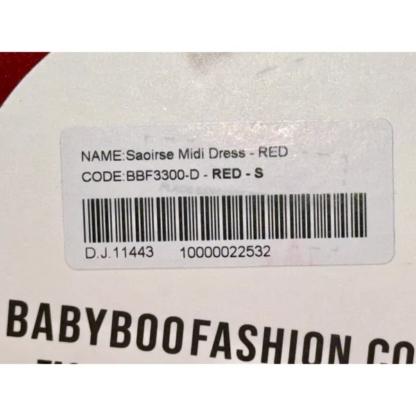 NWT Babyboo Saoirse Red Floral Jacquard Strapless Fit & Flare Midi Dress Size S - Image 15