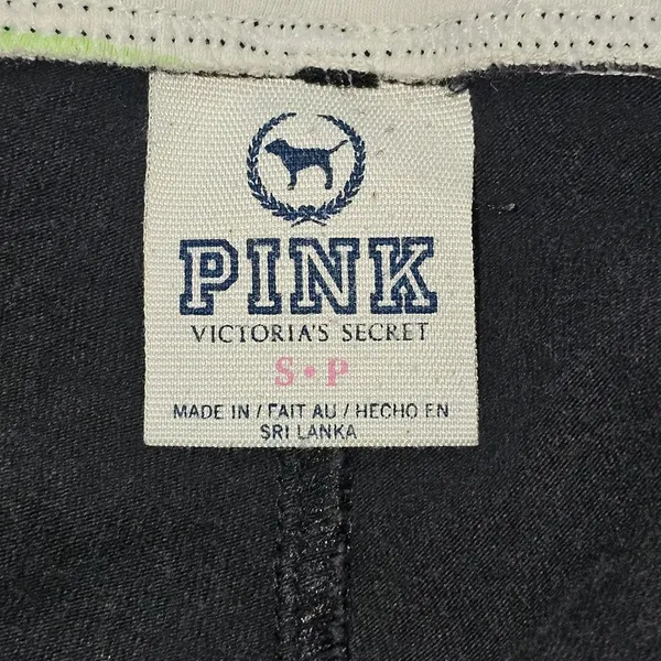 Victoria's Secret PINK Womens‎ Y2K Black Fold Over Waist Leggings Small - Image 5