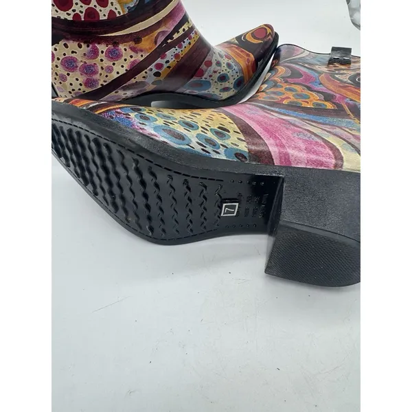 Nomad Yippy Women's Multicolor Western Cowboy Rain Boots Size 7 Artistic - Image 6