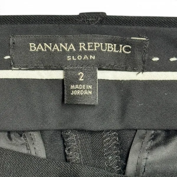 Banana Republic Sloan Flat Front Chino Dress Pants Black 2 - Image 2