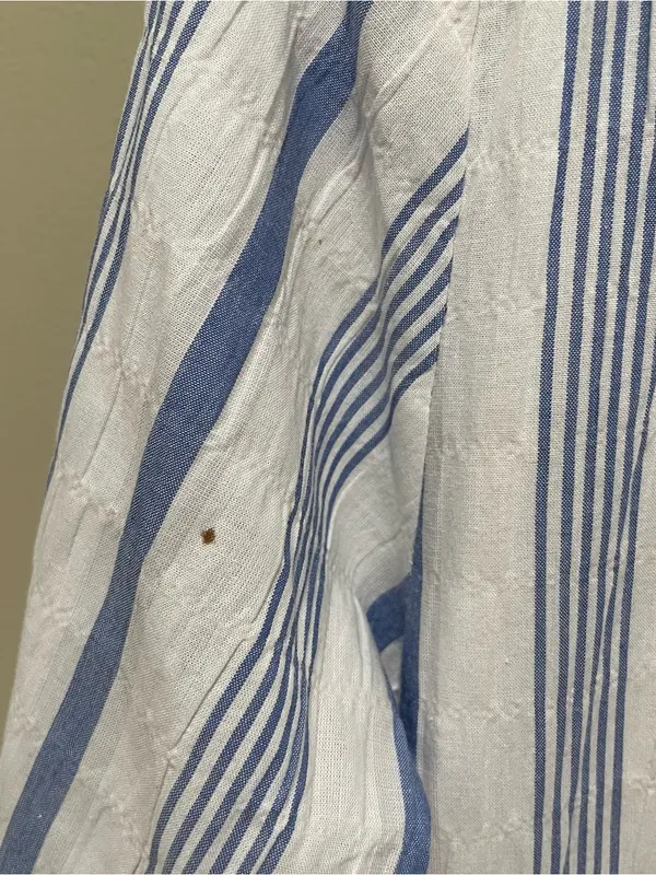 Everyday Ritual Tracey Stripe Cotton Nightgown Blue White Women’s Size Medium - Image 9