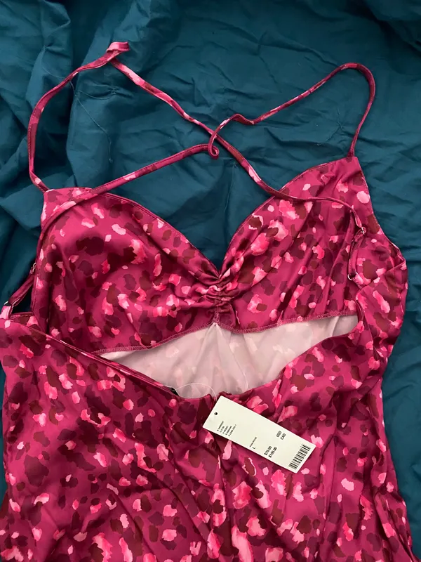 Pink Cross Back Mini Dress - Image 3