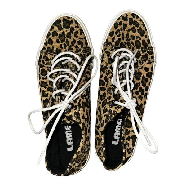 LAMO Leopard Print Women’s 8 Leopard Print‎ Canvas Lace-Up Shoes - Image 5