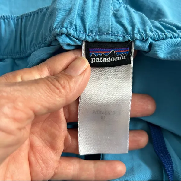 Patagonia Women's Athletic Shorts in Light Blue - Image 3