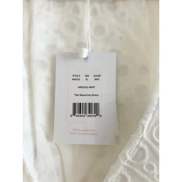 Andie The Navarino Dress in Eyelet White XL NWT - Image 7