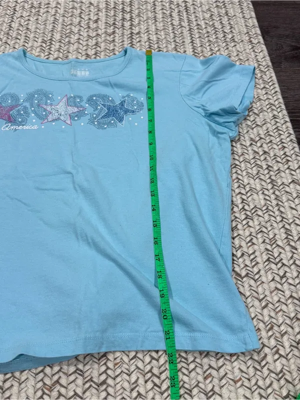Vintage Blue "America" Stars Short Sleeve - Image 6