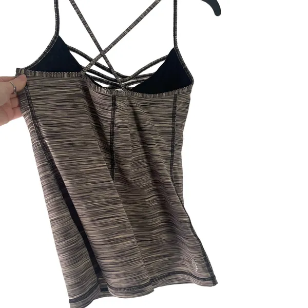 FP Movement Women's Size Large‎ Heathered Striped Racerback Activewear Top - Image 4