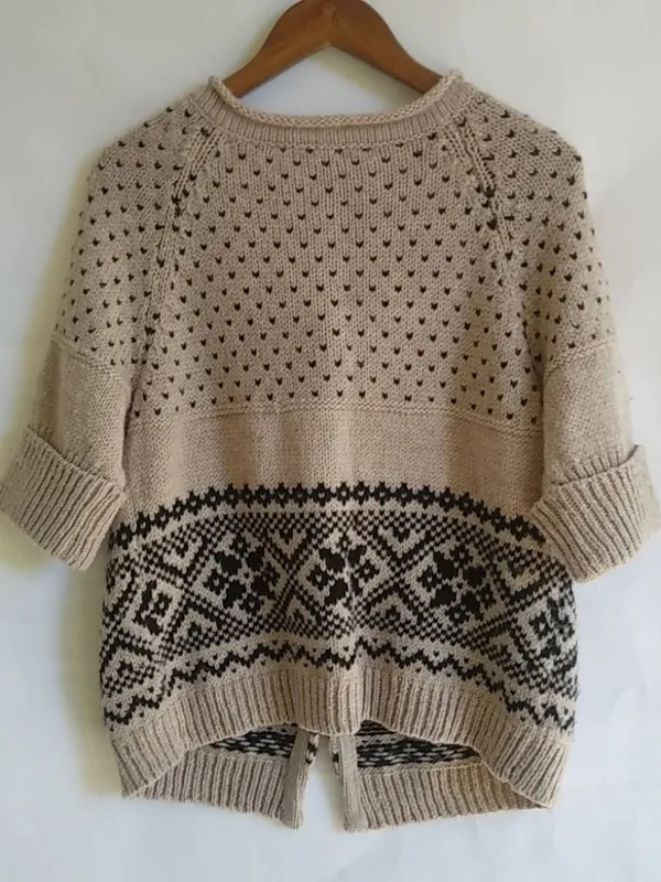 American Rag L Black Tan Crop Sweater - Image 6