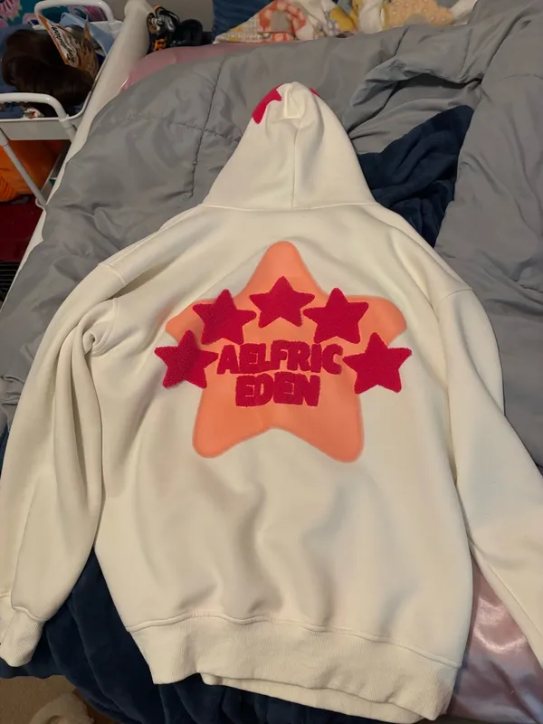 Aelfric Eden Hoodie Pink Star Cream - Image 2