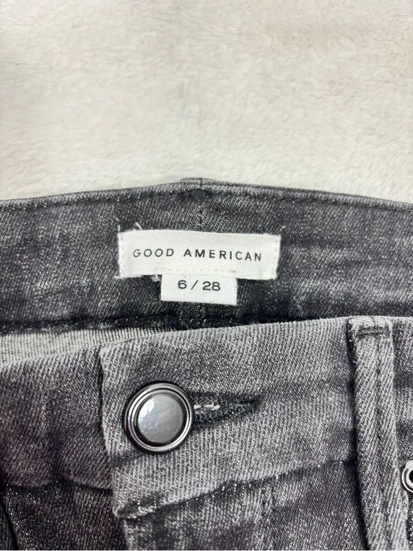 Good American Black Skinny High-Rise Jeans Size 6/28 - Image 4