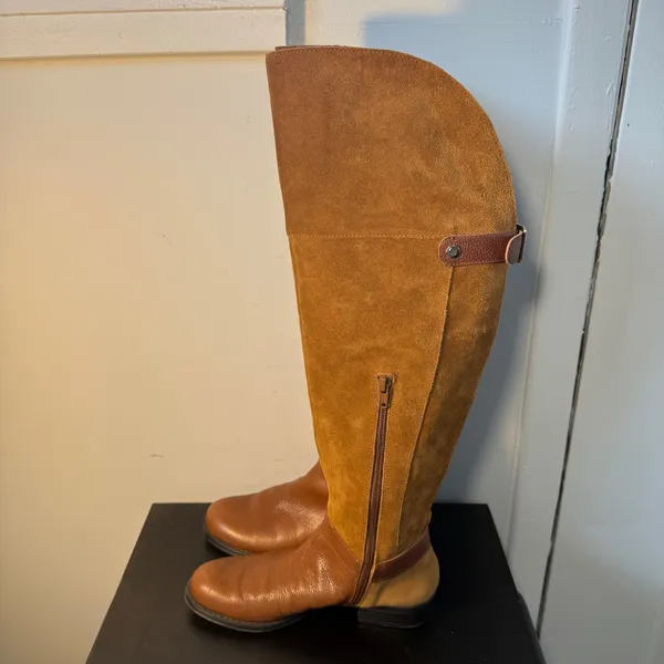 Naturalizer January Wide Calf Brown Leather Suede Over‎ Knee Riding Boots 5.5 M - Image 8