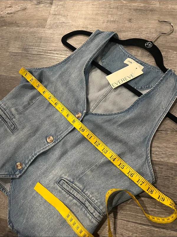 Cloth & Stone Denim Vest Size Small • NWT • Evereve - Image 5