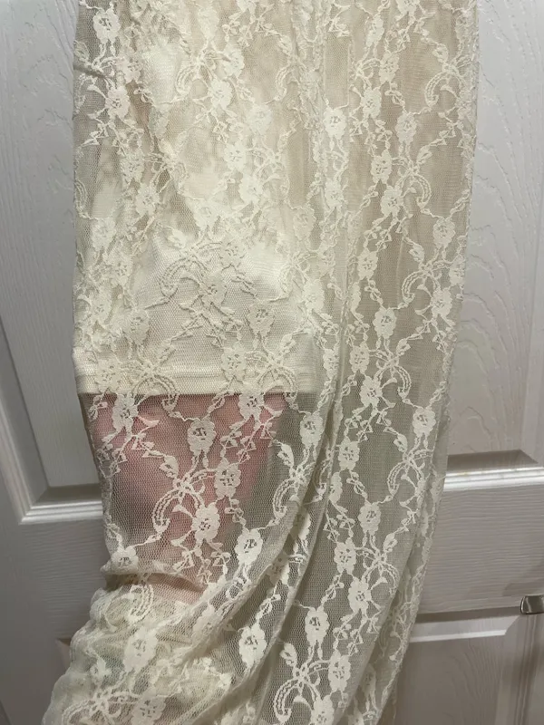 Lace beige cream dress - Image 2