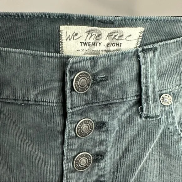 Women's We The‎ Free Size 28 Corduroy Straight Leg Pants with Button Fly - Image 3