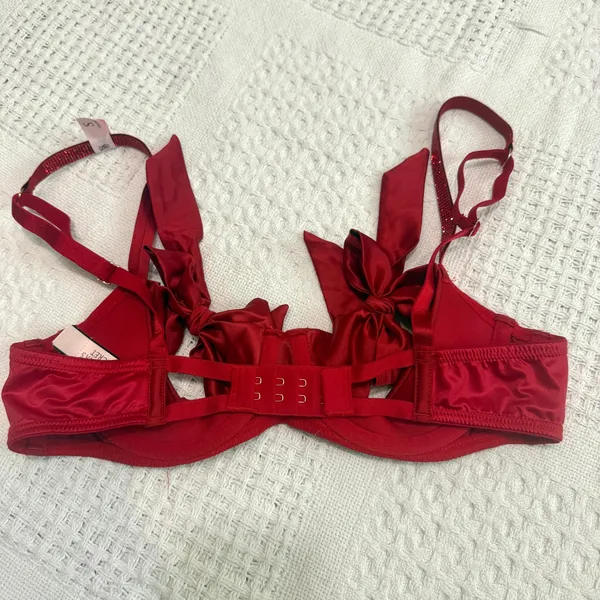 Victoria's Secret small Dream Angels bow cutout balconette bra BC 3189 - Image 8