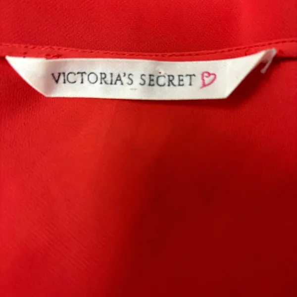 Victoria's Secret Red Sheer Embroidered Babydoll Chemise Nightgown Large - Image 5