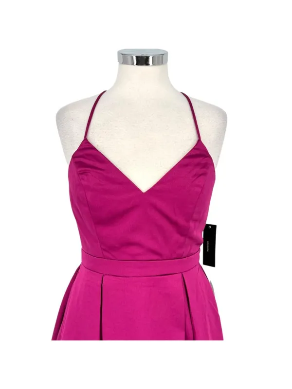 Lulus Be With You Magenta Skater Dress Sleeveless Mini Size Medium NWT Coquette - Image 2