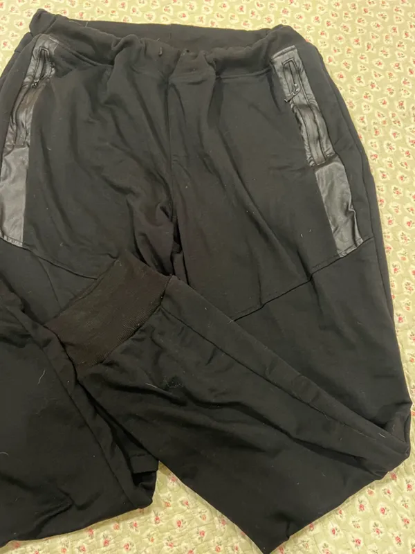 Black Women's Track Joggers with Zip Pocket Size XL - Image 3