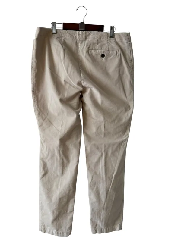 J Jill Corduroy Straight Leg Pants Cream Size 10 Petite - Image 3