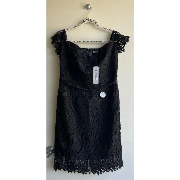 NWT Tall Sz 12 Chi Chi London Black Lace LBD Dress Whimsigoth Dark Romance $95 - Image 5