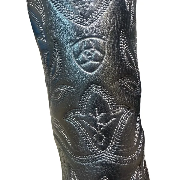 Ariat Women’s Heritage Western Black Deertan Boots 7 Wide - Image 4