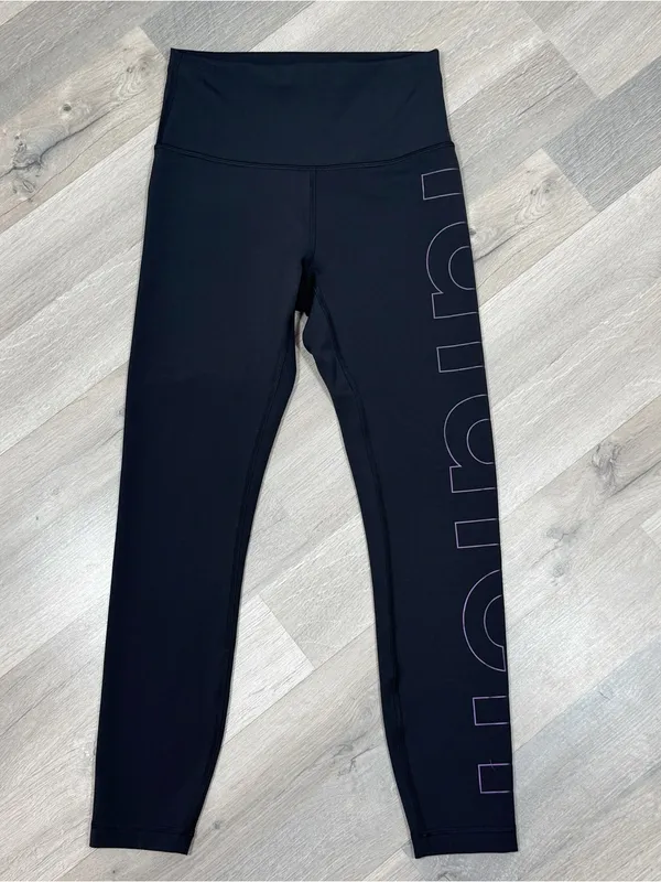 Lululemon Wunder‎ Train High Rise Leggings Black Iridescent 6 LW5FS1S - Image 3
